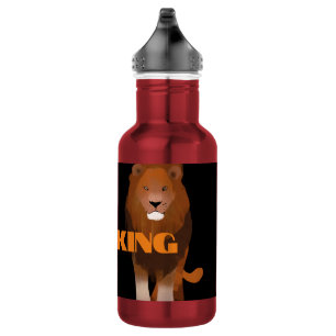 König Text Name Benutzerdefiniertes Bild Löwe Foto Edelstahlflasche