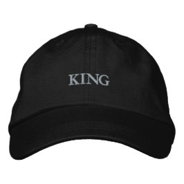 König Text Stil Alternative-Mütze Verstellbare Vis Bestickte Baseballkappe