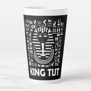 König Tut Pharao ägyptisches Hieroglyphen Alphabet Milchtasse