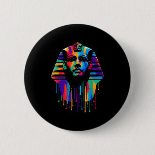 König Tut. Tutanchamun Minimalistischer Lebendiger Button