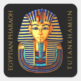 König Tutankhamun Antiker ägyptischer Pharao Quadratischer Aufkleber