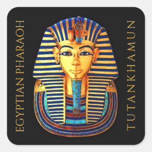 König Tutankhamun Antiker ägyptischer Pharao Quadratischer Aufkleber