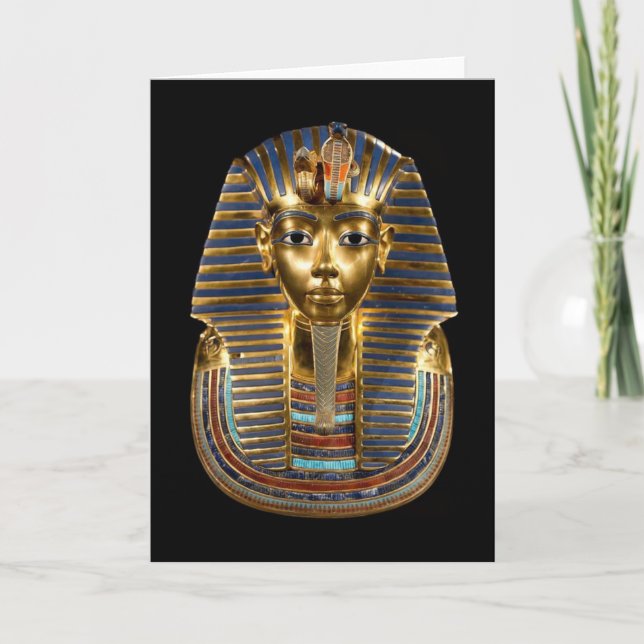 König Tutankhamun, Goldmaske, Pharao in Ägypten Ankündigung (Vorderseite)