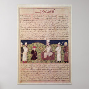 König umgeben von Höfen Poster