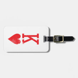 König und Königin der Herz-Spielkarte-Paare Gepäckanhänger