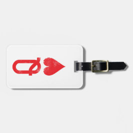 König und Königin der Herz-Spielkarte-Paare Gepäckanhänger