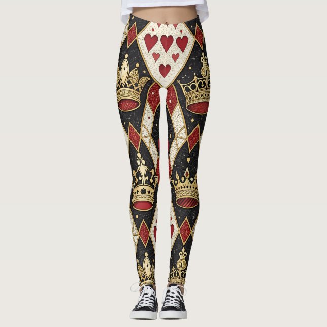 König und Königin der Herzen Leggings (Vorderseite)