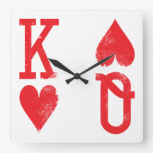 König und Königin des Herz-Spielkarte-Spiel-Raumes