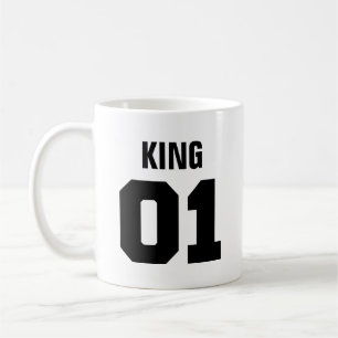 König und Königin Moderne Typografie Kaffeezucht Kaffeetasse