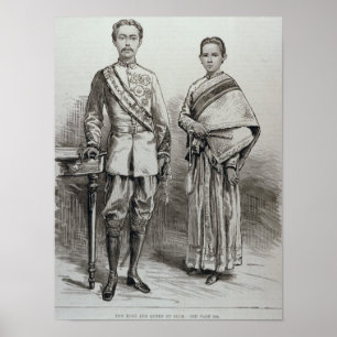 König und Königin von Siam Poster