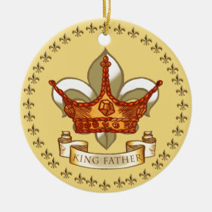 König Vater Krone Schmuck Keramik Ornament