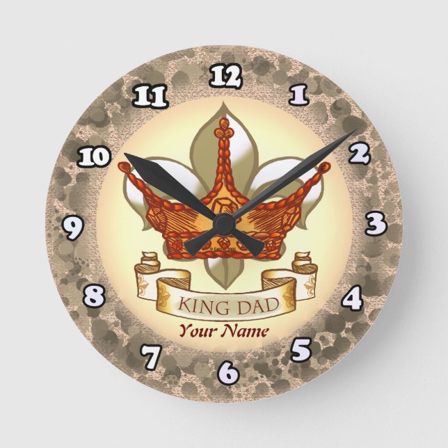 König-Vater-Uhr Runde Wanduhr (Vorderseite)
