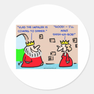 König vlad der impaler Shish-KaBob Runder Aufkleber