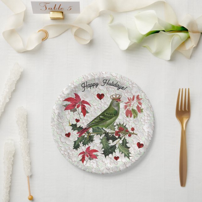 König-Vogel-Papierteller Pappteller (Hochzeit)