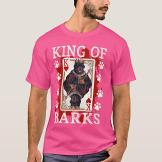 König von Barks und Herz Rottweiler T-Shirt