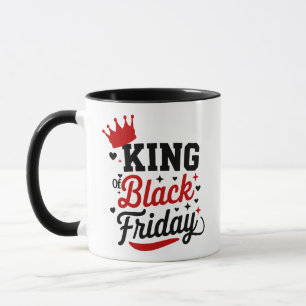 König von Black Friday Kronen-Typografie Tasse