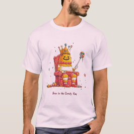 König von Bonbon auf Thron, Humor Halloween T-Shirt