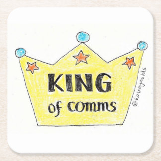 König von comms Untersetzer/beermat Rechteckiger Pappuntersetzer