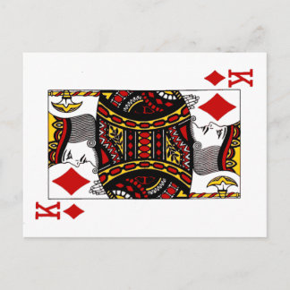 König von Diamanten Postkarte