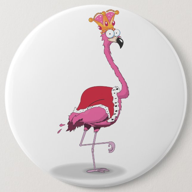 König von Flamingos Button (Vorderseite)