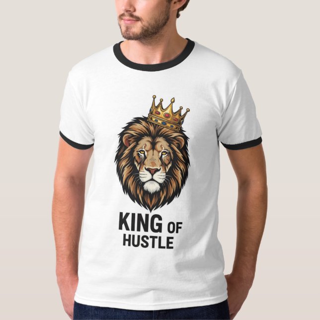 König von Hustle - T - Shirt der Löwenkrone (Vorderseite)