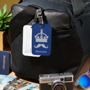 König von Mustaches individuelle Name Gepäckanhänger