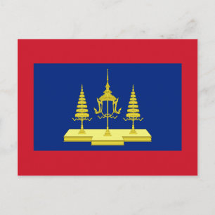 König von Siam, thailändische Flagge Postkarte
