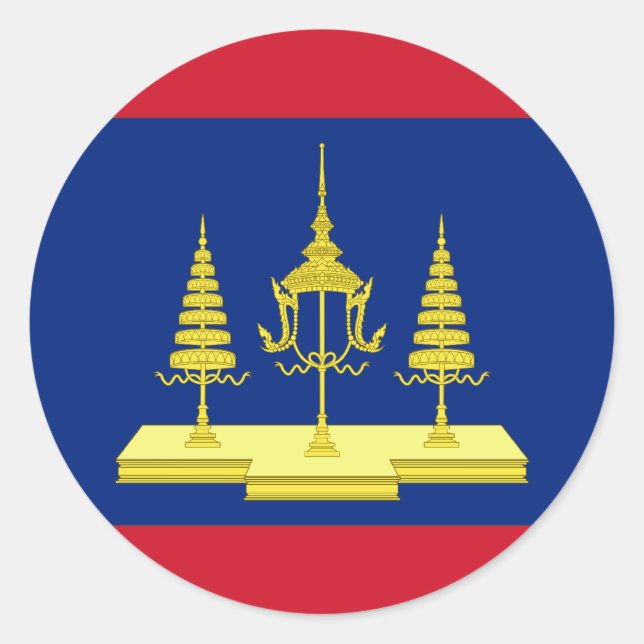 König von Siam, thailändische Flagge Runder Aufkleber (Vorderseite)
