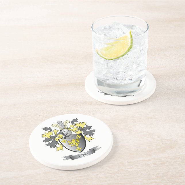 König Wappen Getränkeuntersetzer (Seite)