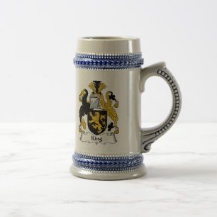 König Wappen Stein - Familienwappen Bierglas
