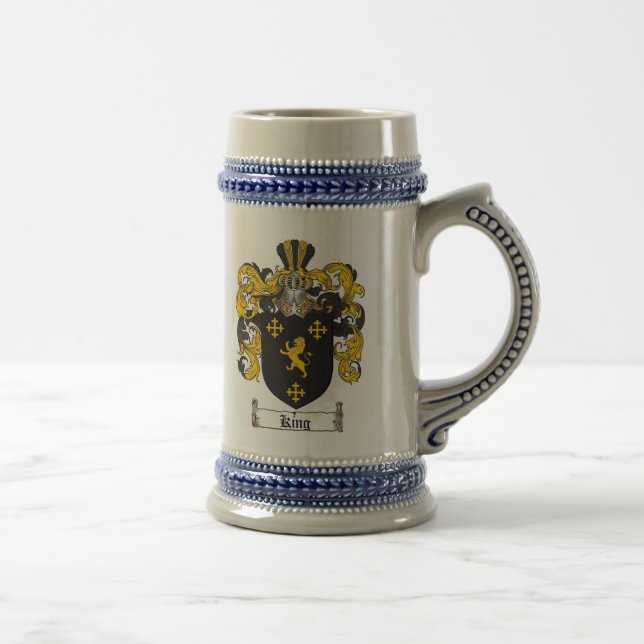 König Wappen Stein/König Familienwappen Stein Bierglas (Rechts)