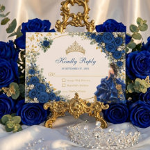 Königblaue goldene Butterfly Quinceañera