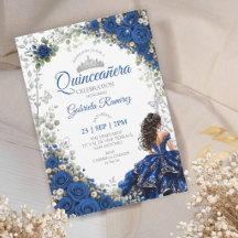 Königblaue Quinceañera Silberne Schmetterlinge