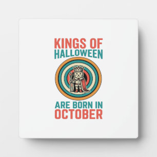 Könige des Halloween-Oktober-Geburtstags-Vintage-S Fotoplatte