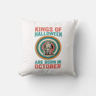 Könige des Halloween-Oktober-Geburtstags-Vintage-S Kissen