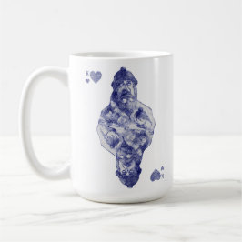 Könige gehören zu den Anzügen eines Kartendecks. Kaffeetasse