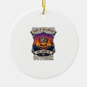 Könige Halloween Werden Im Oktober Krone Kürbis Fl Keramik Ornament