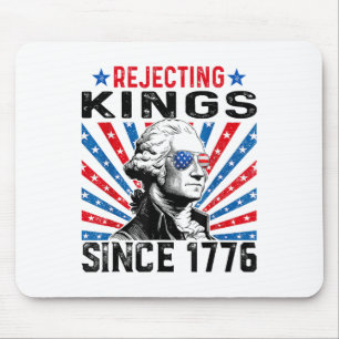 Könige seit 1776 ablehnen, bedrängte USA-Flagge Vi Mousepad