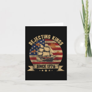 Könige seit 1776 ablehnen Vintage Patriotisch USA  Karte