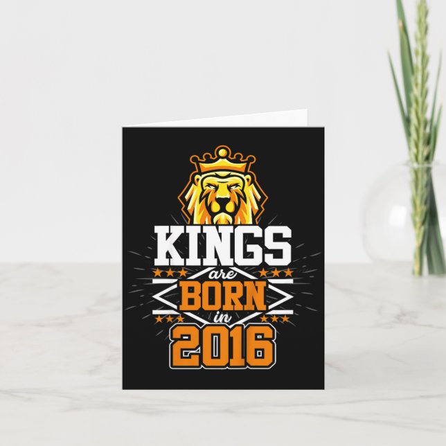 Könige werden 2016 Löwe Bday-Geschenke 6. Karte (Vorderseite)