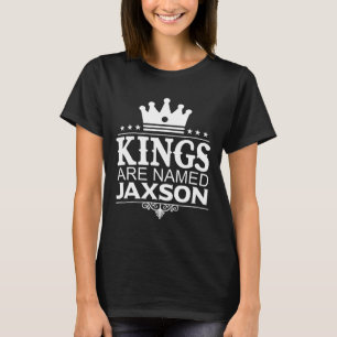 Könige werden Jaxson Funny Personalisierter Name J T-Shirt