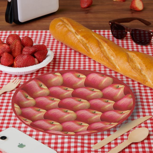 KÖNIGER ROTER APPLE PAPPTELLER (Picknick)
