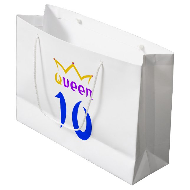 Königin 10 große geschenktüte (Vorderseite Schrägansicht)