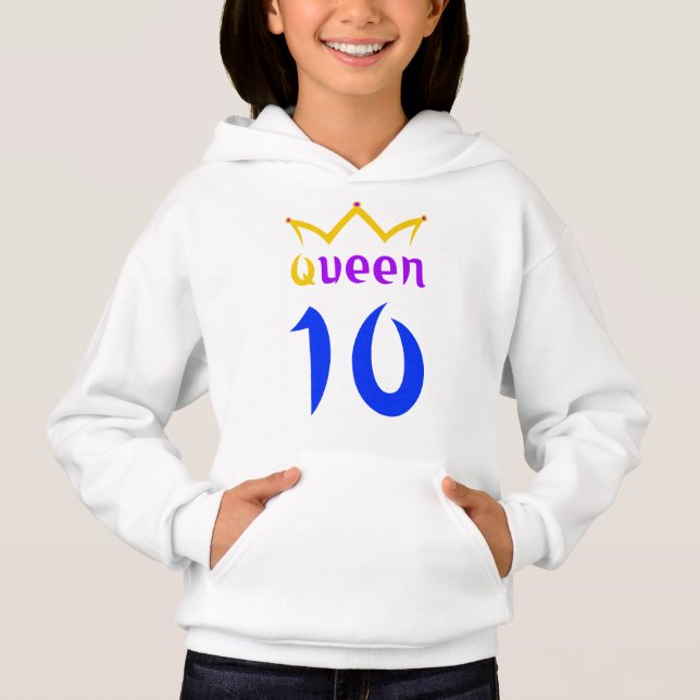 Königin 10 hoodie (Vorderseite)