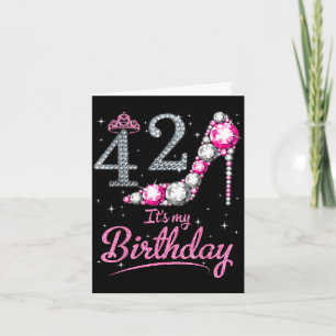 Königin 42 Jahre alt 42. Geburtstag glücklicher Ta Karte