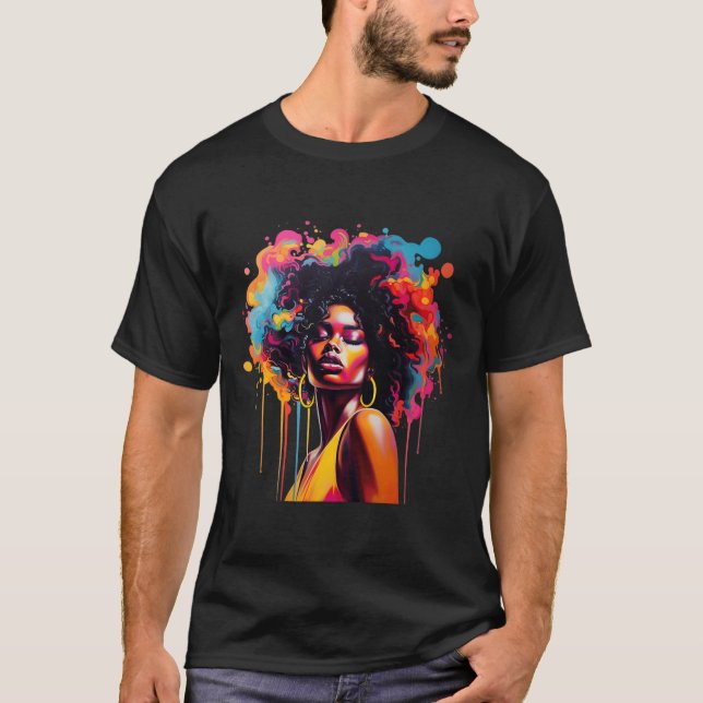 Königin Afro Melanin treibt die Juneteste Afrikani T-Shirt (Vorderseite)