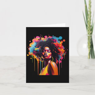 Königin Afro Melanin tropfende Juneteenth Afrikane Karte