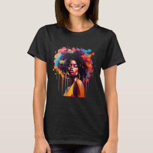 Königin Afro Melanin tropfender Juneteenth Afrikan T-Shirt