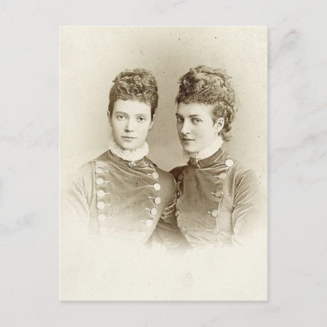 Königin Alexandra von England & Schwester Empress  Postkarte (Vorderseite)