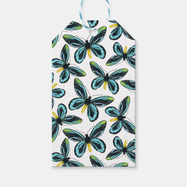 Königin Alexandras Vogelschmetterlingsmuster Geschenkanhänger (Vorderseite)